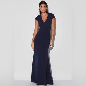 Always with Elegance navy blue dress